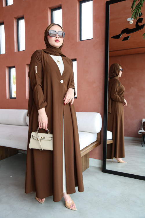 Brown practical abaya