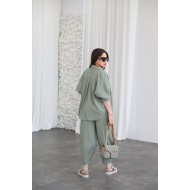 Light pistachio color crepe set