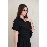 Black midi dress