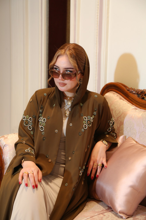 عبايه شك فاخرة- Olive 