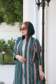 عباية مقلمة - Mixed Green