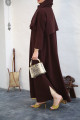 Crepe abaya in brown with a blazer cut