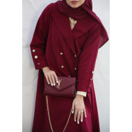 Practical abaya in burgundy