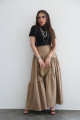 Brown crepe skirt