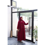 Practical abaya in burgundy