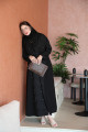 Patterned jacquard blazer abaya