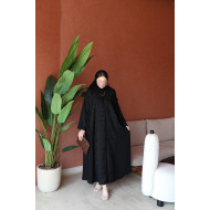 Patterned jacquard blazer abaya