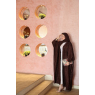 Bahraini abaya in brown with pleats