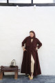 Crepe abaya in brown with a blazer cut