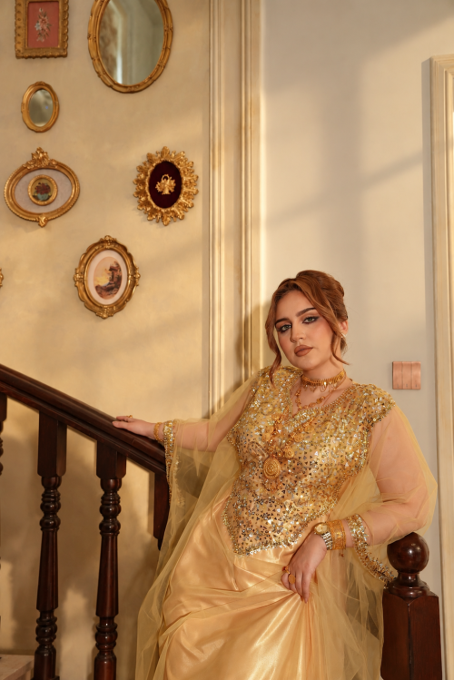 دراعة – Golden Tulle