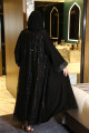 Occasion abaya incorporating luxurious materials