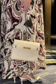 Abaya with a modern design with geometric patterns