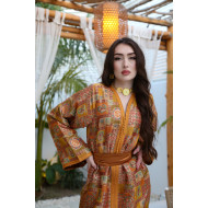 Dark saffron kaftan