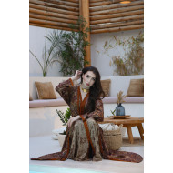 Brown paisley kaftan