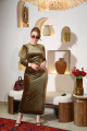 فستان مخمل فاخر – Golden Olive