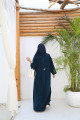 Elegant turquoise abaya with buttons