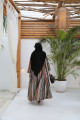 Luxurious winter abaya combined with brown color