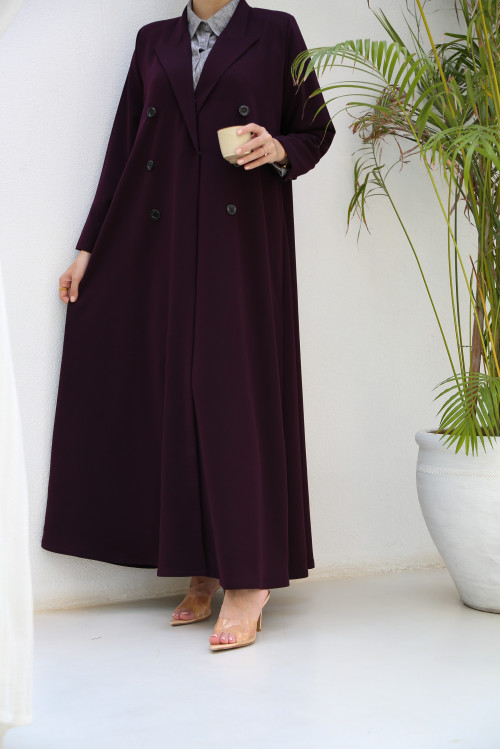 Practical eggplant abaya