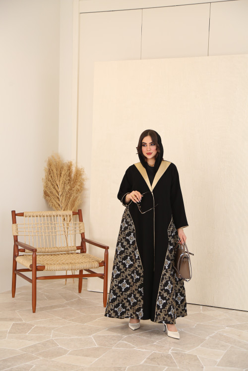 Gold blazer abaya