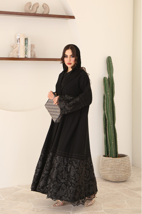 Abaya with French lace