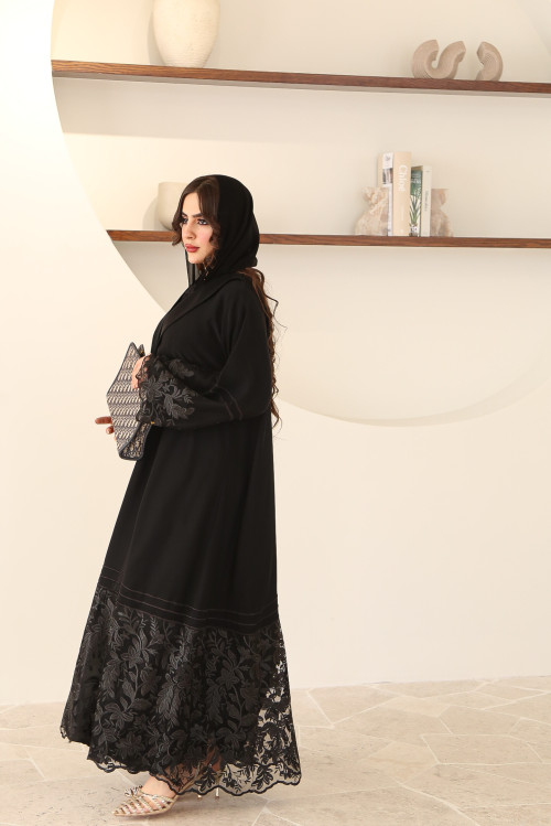 Abaya with French lace