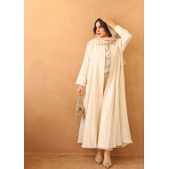 Pure Linen Cream Abaya