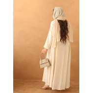 Pure Linen Cream Abaya