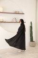 Pure Linen Abaya Black