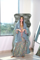 Long Balochi traditional dress in Tiffany colour