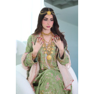 Traditional Balochi pistachio dress with trousers