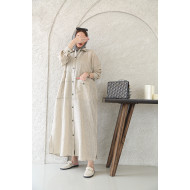 Practical Abaya made of natural linen