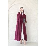 Scarlet cardigan abaya made of natural linen