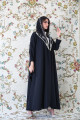 Soft organza abaya in black