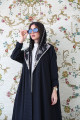 Soft organza abaya in black