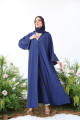 Abaya made of light, soft crepe in royal blue