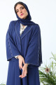 Abaya made of light, soft crepe in royal blue