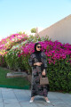 Black linen bisht abaya with folding sleeves