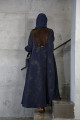 Navy brocade abaya