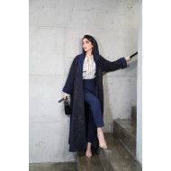 Navy brocade abaya