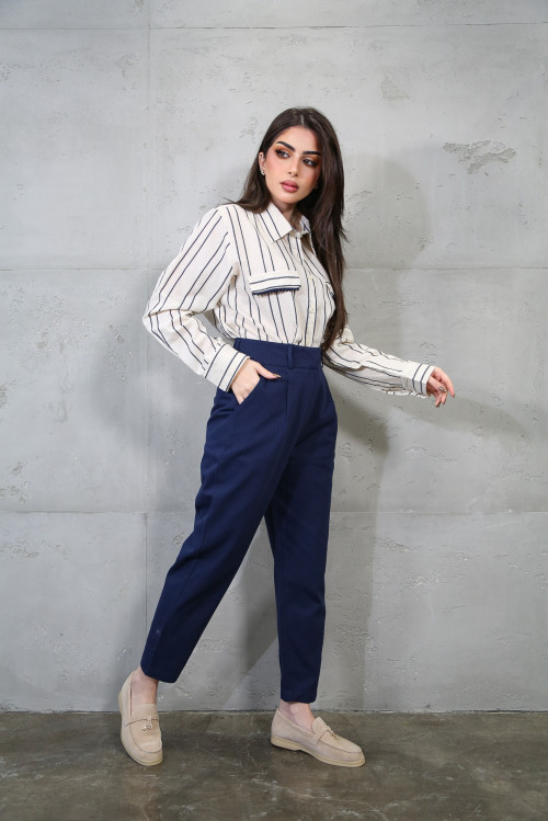 Navy color trousers