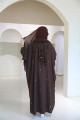 Brown embroidered abaya