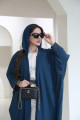 Bahraini turquoise abaya with handwork  sleeves