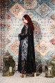 Occasion abaya with prominent lace inserts