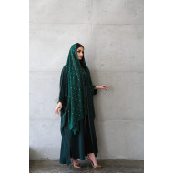 Green crepe abaya