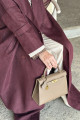 Maroon trench coat