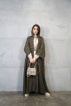 Luxurious lamé abaya in olive color