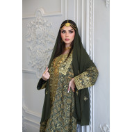 Dark green traditional dress