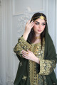 Dark green traditional dress