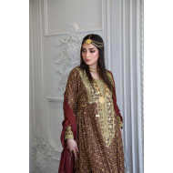 Reddish-brown traditional dress