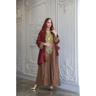 Reddish-brown traditional dress